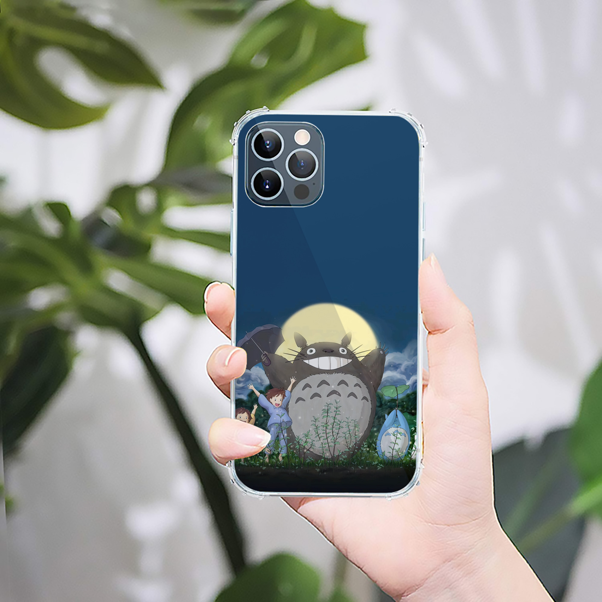 （画像用） となりのトトロ 草壁メイ 草壁サツキ My Neighbor Totoro Satsuki Kusakabe Mei Kusakabe 【iPhone 12シリーズ対応】透明スマホケース（クリアソフトケース）
